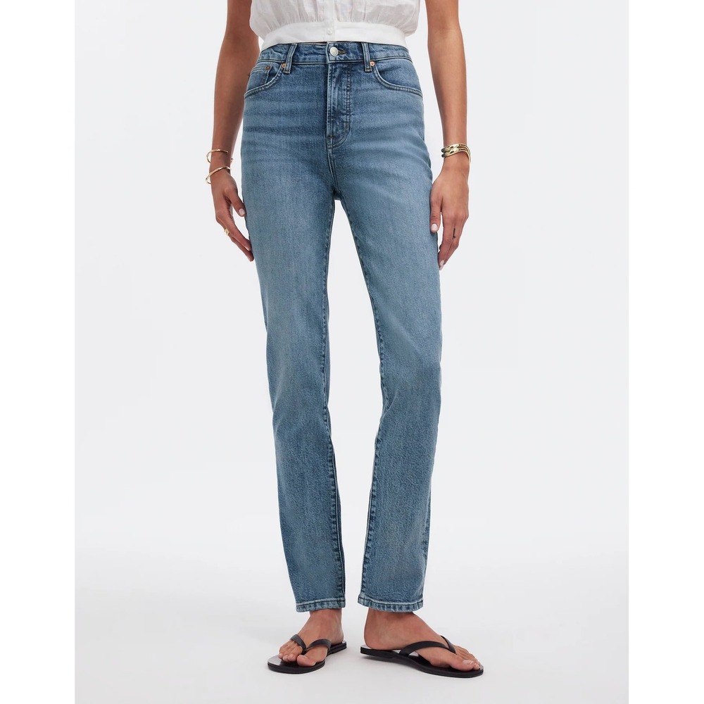 Madewell The Perfect Vintage Jeans Size 24 High‎ Rise Slim Straight Medium Wash